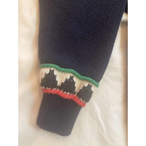 Vintage Early 90s IsKnitCute! Hand Knit Noah’s Ark Sweater. Size 2 = Large - Picture 6 of 12